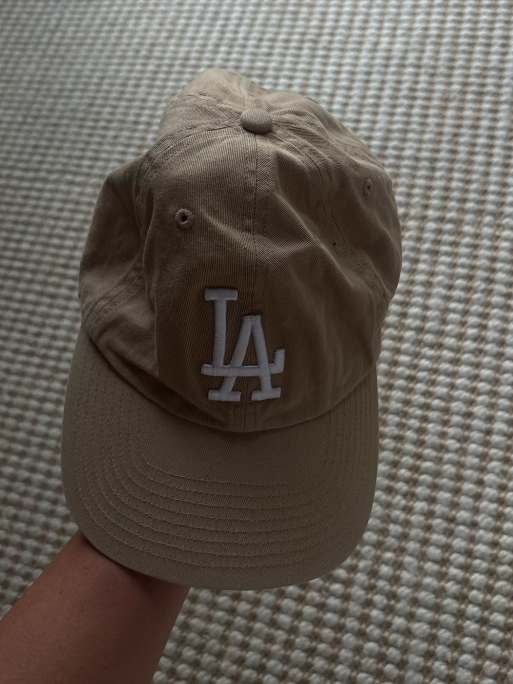 47’ Brand LA Dodgers tan/ white Baseball Cap